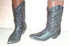 Women's black leather DINGO slouch western boots 17310, size 6.5 M