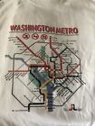 Metro Map washington DC Nations Capital T-shirts : Detailed printin size S White