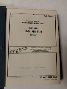 Cessna USAF Series U-3A & U-3B Aircraft Maintenance Instructions 1968 Original
