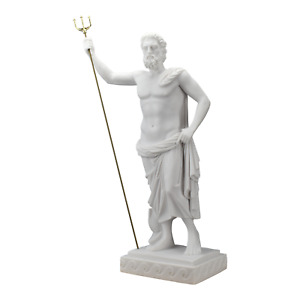 Large Neptune Poseidon of Melos Ancient Greek Roman God Sculpture Statue Copy