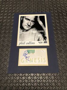 PHIL COLLINS SIGNED GENESIS RECORD CUT WITH PHOTO MATTING JSA COA RARE! DRUMMER