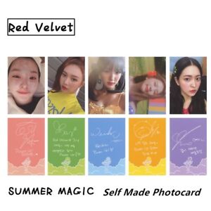 Kpop Red Velvet Summer Magic Album Photo Cards Autograph Photocard Cards 5pcs