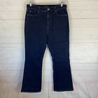 Ann Taylor The Boot High Rise Jeans Size 12 Blue Stretch Cotton Blend 32x30.5