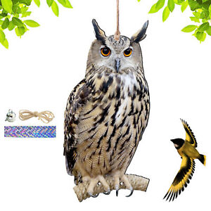 Owl Decoy Bird Deterrents Devices Scare Birds Away Pigeon Repellent For Garden
