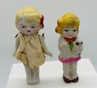 Antique Miniature Bisque Dolls -Frozen Charlotte & Jointed Arms/Frozen Leg Japan