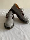 Dr Martens 8065 Patent Leather Gray Mary Jane Double Buckle Shoe Women's Size 7