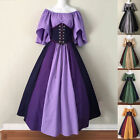 Women Medieval Lace Up Ball Prom Gown Vintage Gothic Party Fancy Dresses Costume
