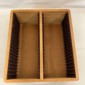 Wooden CD Shelf Storage Holds 40 Discs VGC Wall Mountable Organization Rack