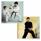 Proforce Lightweight Karate Uniform Gi White Black w/ White Belt Tae Kwon Do NEW
