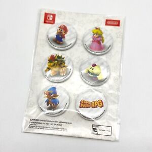 Super Mario RPG Buttons 6 Pin Set Gamestop Exclusive Sealed Nintendo Switch