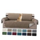 Reversible Quilted Cover Water Resistant Slipcover Sofa Taupe Brown/Beige