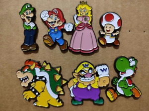 Nintendo Super Mario Pins Full Set Official Collectible Lapel Brooches