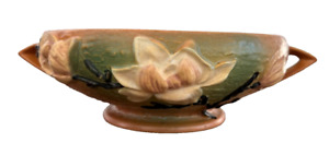 Vintage Roseville Pottery Magnolia 5-10 Console Bowl 14