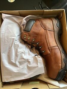 John Deere Men's Brown Leather Lace Up Work Boots JD6974  Size 11.5 NEW