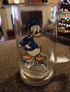 Disney Donald Duck Vintage  Glass Beverage Mug