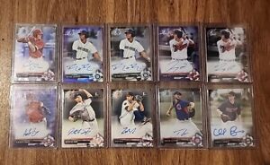 LOT Of (10) 2017 Bowman Chrome Auto And Numbered Auto Lot!!