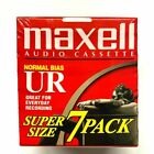 Maxell UR90 Audio Cassette Tape 7 Pack 90 Minutes Normal Bias New Packaged
