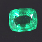 Green Color Emerald Cushion Cut Shape Loose Gemstones 10-12 CT Natural Certified