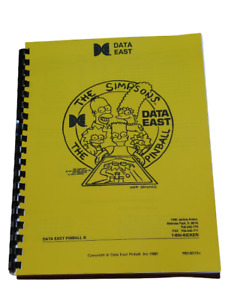 The Simpsons Football Pinball Machine Manual & Schematics - Data East