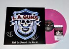 L.A. GUNS PHIL LEWIS & TRACII GUNS SIGNED AUTOGRAPHED VINYL ALBUM LP W/ JSA COA