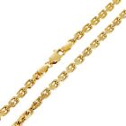 Italian 14k Yellow Gold Solid Anchor Cable Link Chain Necklace 20