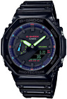New Casio G-Shock CasioOak Virtual Rainbow Black Strap Watch GA2100RGB-1A