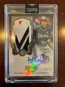 2023 TOPPS DYNASTY ICHIRO AUTOGRAPH PATCH RELIC #d 8/10  DYNASTIC DEED