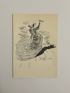 SALVADOR DALI SIGNED DRAWING - TWO DANCERS - 1949