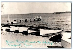 c1950's Green Acres Resort Lake Okoboji View Boat Milford IA RPPC Photo Postcard
