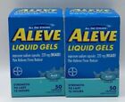 2 Aleve Liquid Gels Naproxen Sodium Pain Reliever Fever Reducer 50x2=100 ct 7/24