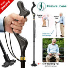 Straight Posture Cane Adjustable Height Walking Stick Folding Walking Cane