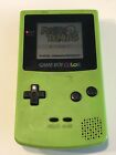 Gameboy Color Green W/ Matching Pokemon Pikachu Carry Case and Light Used Tested