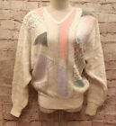 Vintage Premiere Collection Wool Angora Lurex Acrylic Sweater SMALL White