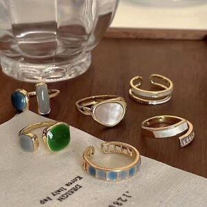 2024 Korean Women Retro Style Ring  Finger Knuckle Ring Adjustable Jewelry Gift