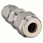 Hamlet Reducing Union; 1/4” X 1/8” Tube OD Compression SS 763L SS 1/4 X 1/8