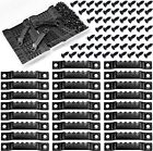 Sawtooth Picture Hangers, 100 Pcs Black Steel Photo Frame Hanging Hangers with 2