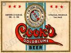 Cook's Gold Blume Beer NEW Metal Sign: F. W. Cook Co. - Evansville, Indiana