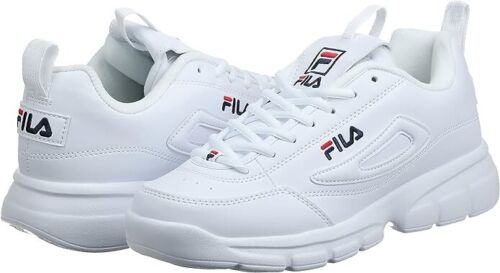 Men Fila Disruptor SE Casual Shoes 1SX60022-166 White Navy Red 100% Original New