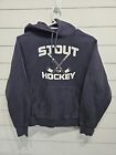 University Wisconsin Stout Ice Hockey NCAA Hooded Sweatshirt Mens Small UW