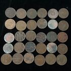 Japanese ancient copper coins, Meiji era, small, set of 30 pieces