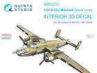 QTSQD32203 1:32 Quinta Studio Interior 3D Decal - B-25J Mitchell Glass Nose