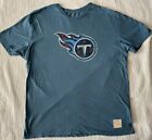 Tennessee Titans Mens XXL 2XL T-shirt Blue Retro Sport Oilers Reebok Brand NFL