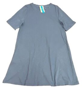 FRESH PRODUCE 1X Deep Dive BLUE LORNA Jersey POCKETS Swing Dress $65 NWT 1X