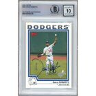 Dave Roberts Los Angeles Dodgers Signed 2004 Topps Card 242 BAS BGS Auto 10 Slab