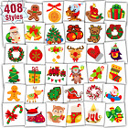 408 PCS Individually Wrapped Christmas Temporary Tattoos for Kids Stocking Stuff
