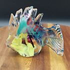 New ListingArt Glass Multi Colored Angel Fish Hand Blown Smooth Polished Base