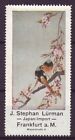 s8254/ Germany Lürman Poster Stamp Label # Japan Flower Bird Art Painting