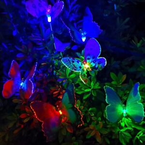 2PCS Colour Changing Butterfly 7 Colour Solar Garden Stake Lights