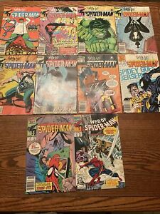 web of spiderman comic lot of 10, 1985-1992 #5-13,#92 Fine