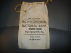 Vintage Bank Deposit Bag Canvas Philadelphia National Bank Pottstown PA